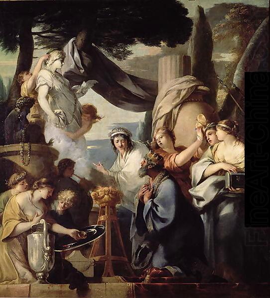 Solomon making a sacrifice to the idols, Sebastien Bourdon